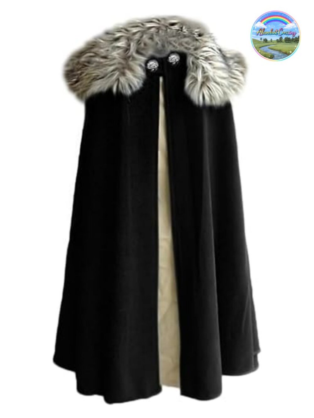 MSOrient Viking Cloak Removable Fur Collar Medieval Renaissance Cape